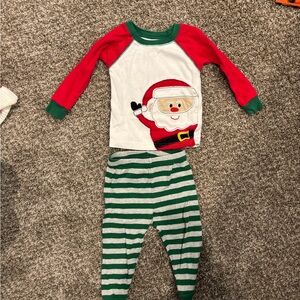 Carter's Santa Pajama Set - Red, Green, and White